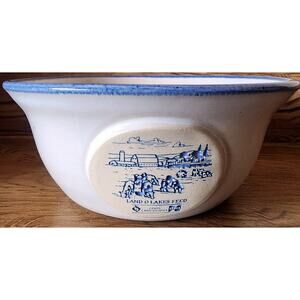 Land O Lakes Cenex Feed Advertising Set of 2 Bowls 1991 Hand Thrown See Pictures